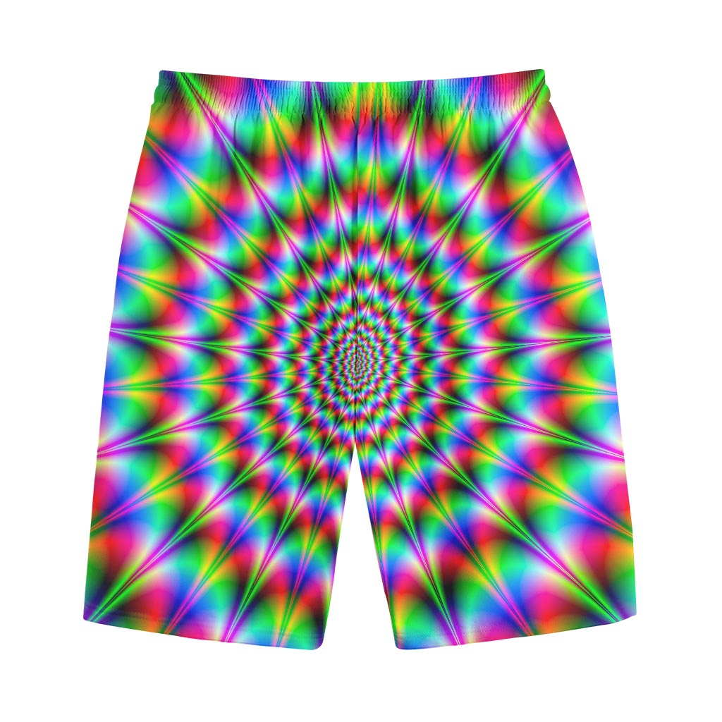 Spiky Psychedelic Optical Illusion Cotton Shorts