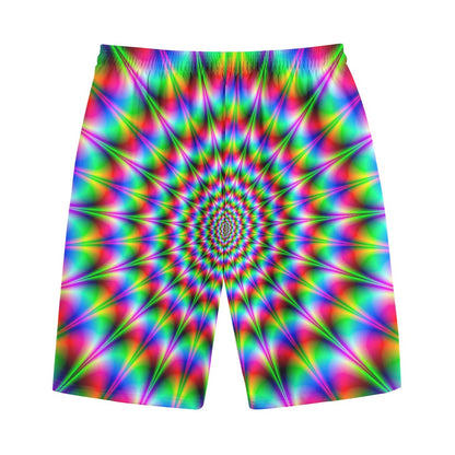 Spiky Psychedelic Optical Illusion Cotton Shorts