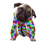 Spiky Psychedelic Optical Illusion Dog Zip Up Hoodie