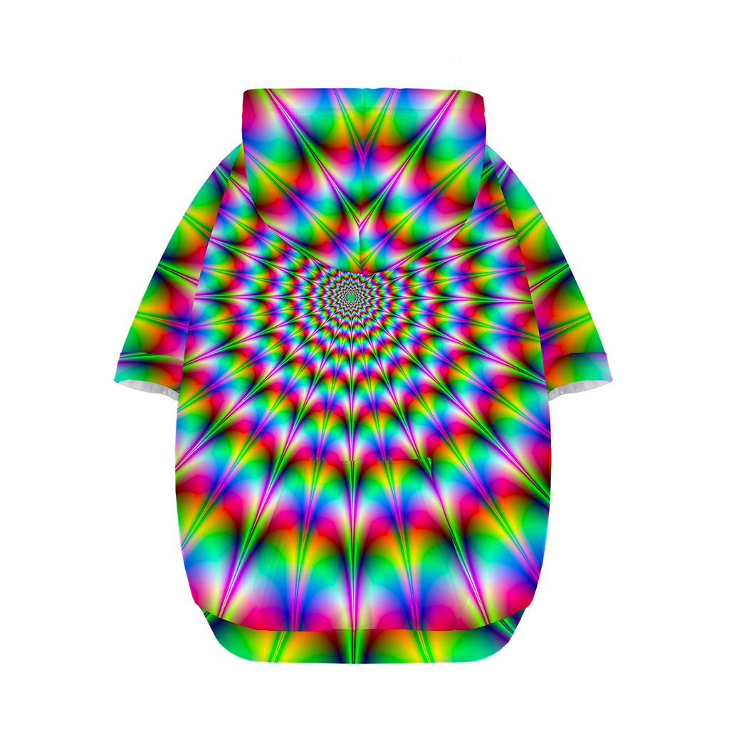 Spiky Psychedelic Optical Illusion Dog Zip Up Hoodie