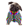 Spiky Psychedelic Optical Illusion Dog Zip Up Jacket