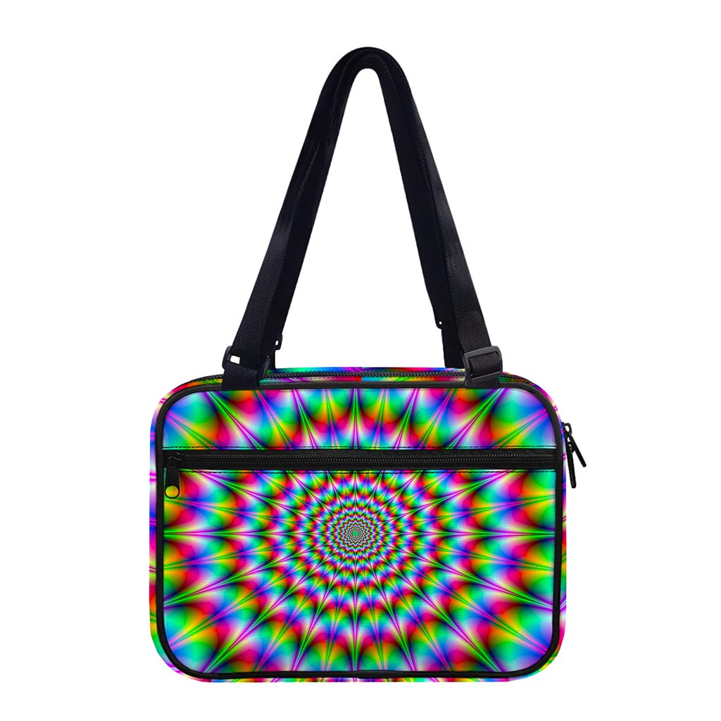 Spiky Psychedelic Optical Illusion Double Strap Bible Bag