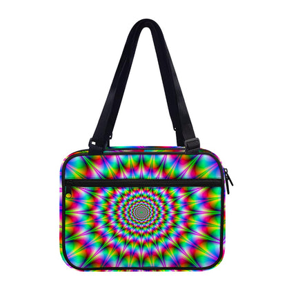 Spiky Psychedelic Optical Illusion Double Strap Bible Bag