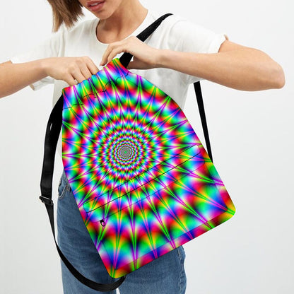 Spiky Psychedelic Optical Illusion Drawstring Backpack