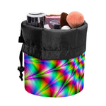 Spiky Psychedelic Optical Illusion Drawstring Makeup Bag