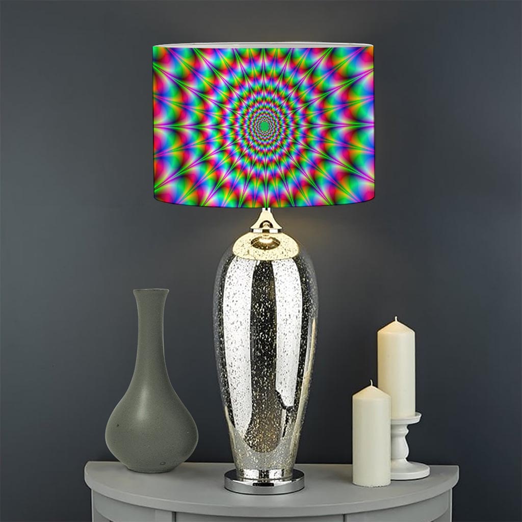 Spiky Psychedelic Optical Illusion Drum Lamp Shade