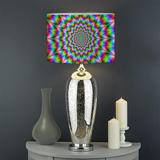 Spiky Psychedelic Optical Illusion Drum Lamp Shade
