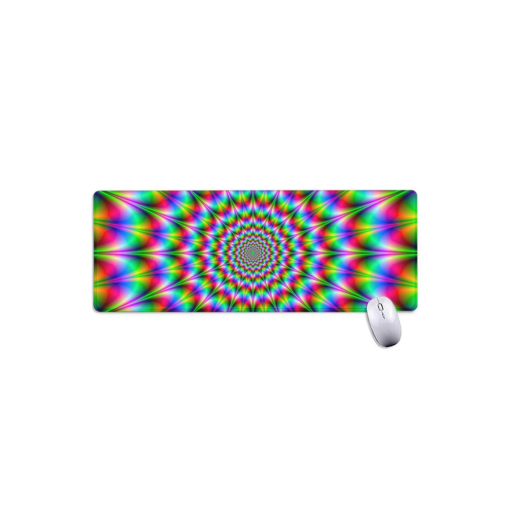 Spiky Psychedelic Optical Illusion Extended Mouse Pad