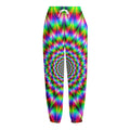 Spiky Psychedelic Optical Illusion Fleece Lined Knit Pants