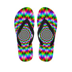 Spiky Psychedelic Optical Illusion Flip Flops