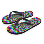 Spiky Psychedelic Optical Illusion Flip Flops