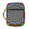 Spiky Psychedelic Optical Illusion Front Pocket Bible Bag