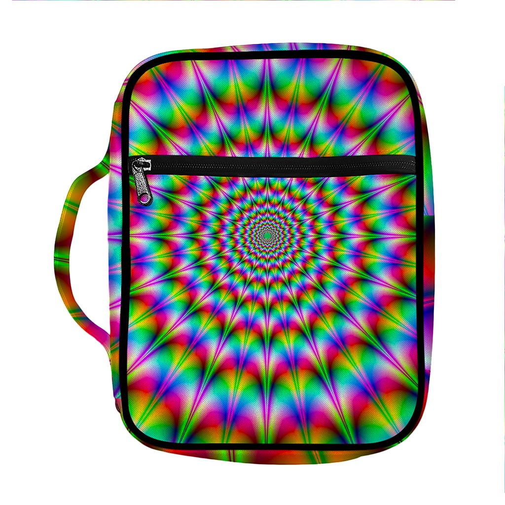 Spiky Psychedelic Optical Illusion Front Pocket Bible Bag