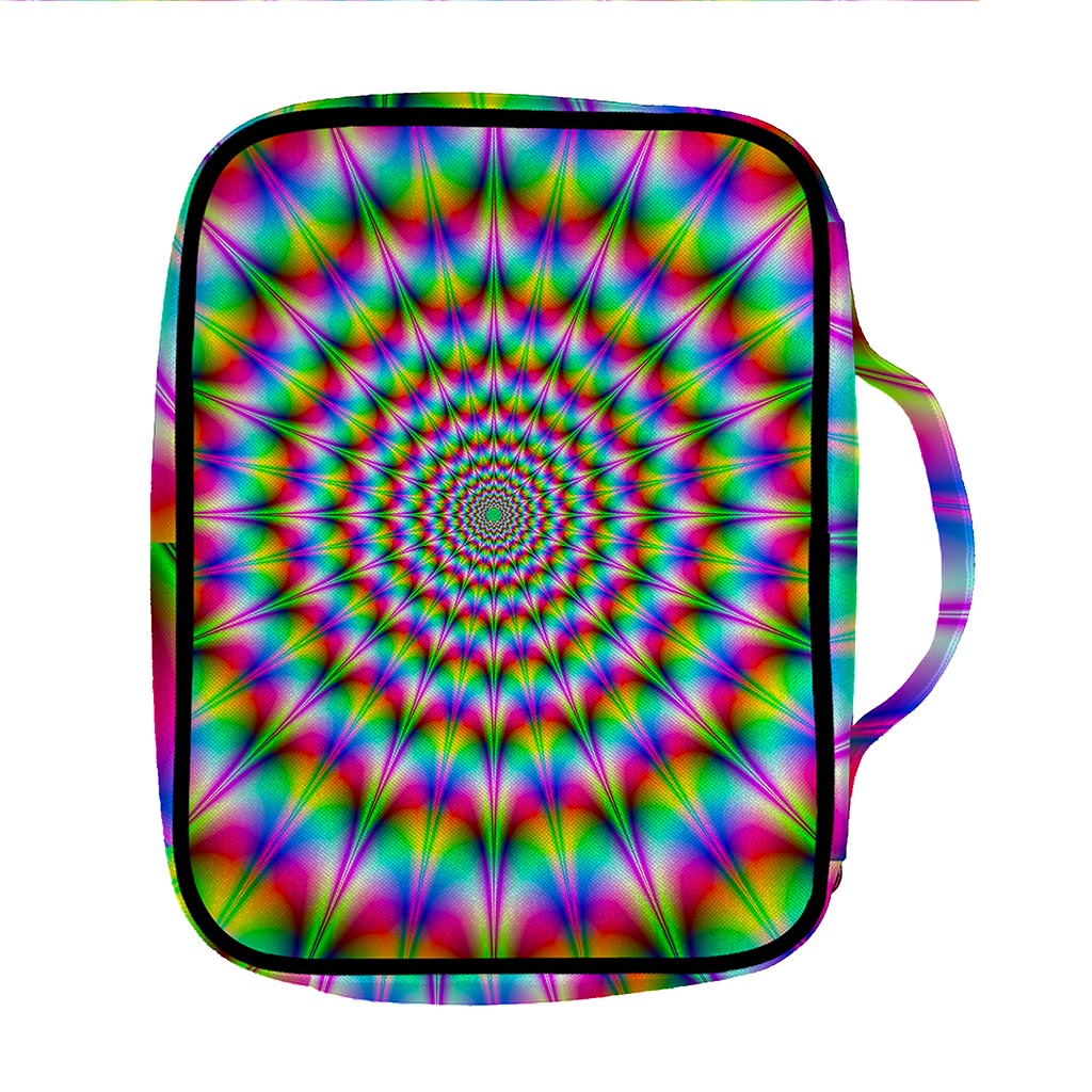 Spiky Psychedelic Optical Illusion Front Pocket Bible Bag