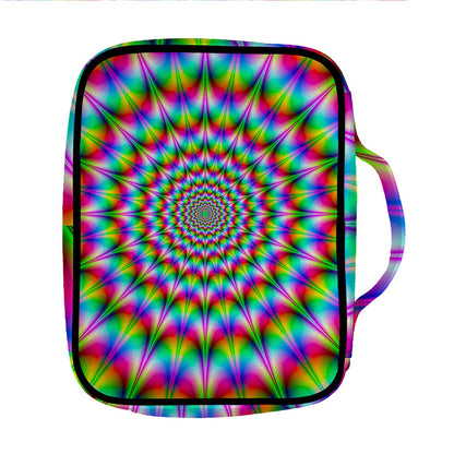 Spiky Psychedelic Optical Illusion Front Pocket Bible Bag