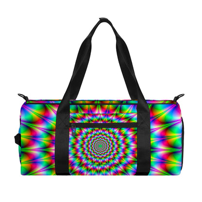 Spiky Psychedelic Optical Illusion Gym Bag