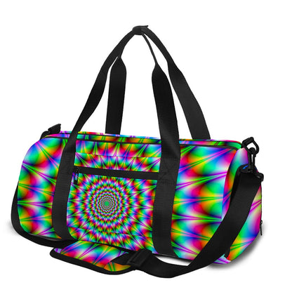 Spiky Psychedelic Optical Illusion Gym Bag