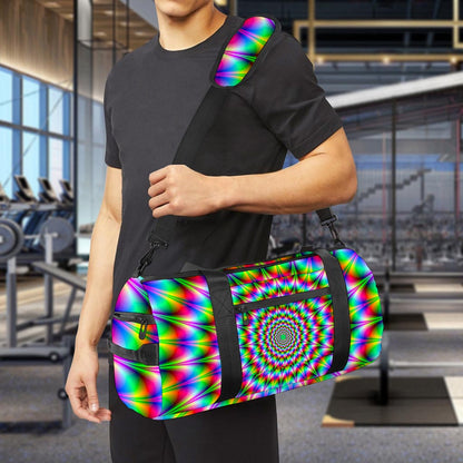 Spiky Psychedelic Optical Illusion Gym Bag