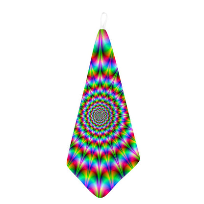 Spiky Psychedelic Optical Illusion Hand Towel
