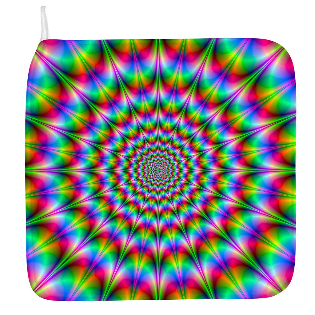 Spiky Psychedelic Optical Illusion Hand Towel
