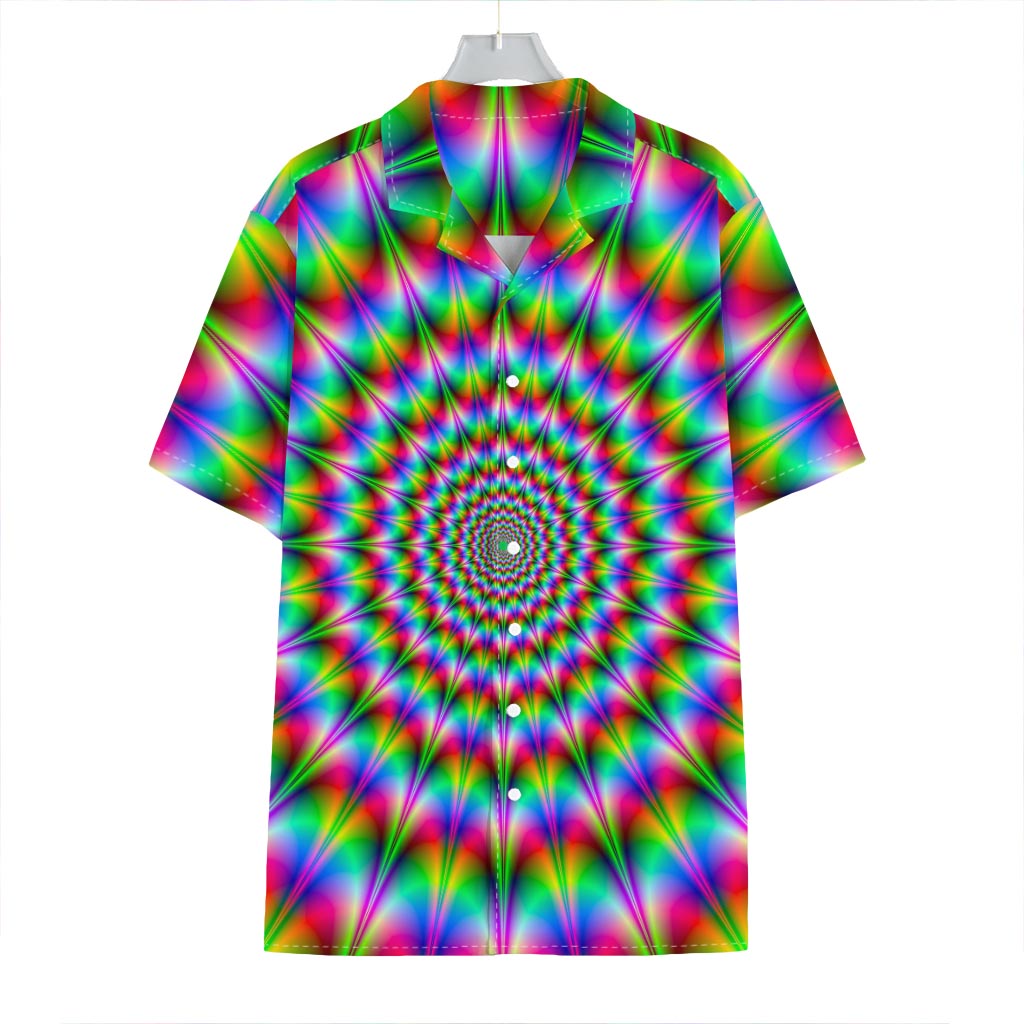 Spiky Psychedelic Optical Illusion Hawaiian Shirt