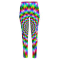 Spiky Psychedelic Optical Illusion High-Waisted Pocket Leggings