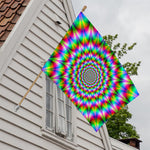 Spiky Psychedelic Optical Illusion House Flag