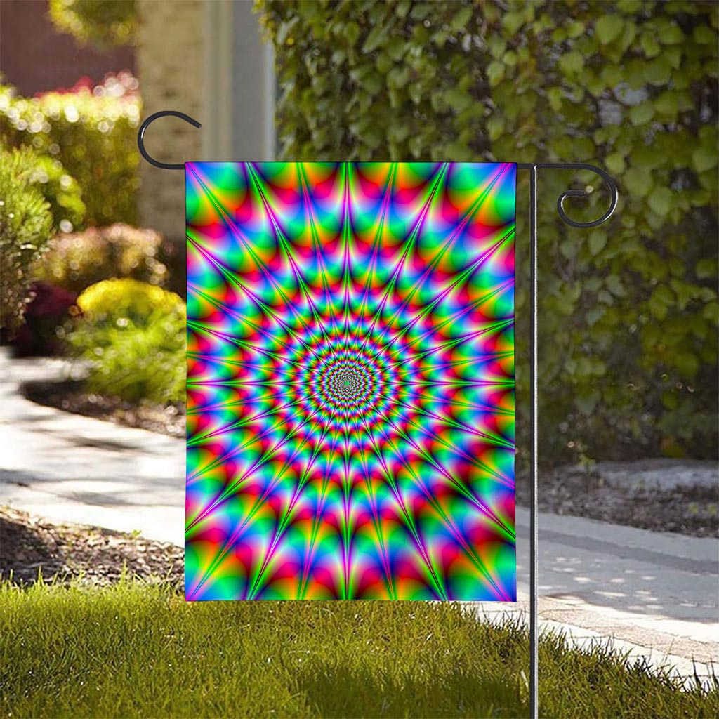 Spiky Psychedelic Optical Illusion House Flag