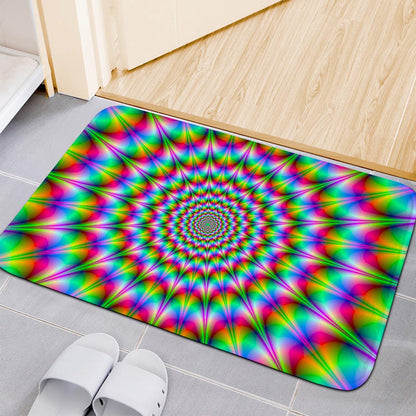 Spiky Psychedelic Optical Illusion Indoor Door Mat