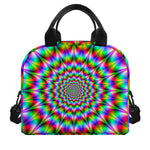 Spiky Psychedelic Optical Illusion Insulated Lunch Bag