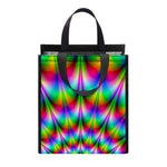 Spiky Psychedelic Optical Illusion Insulated Lunch Tote