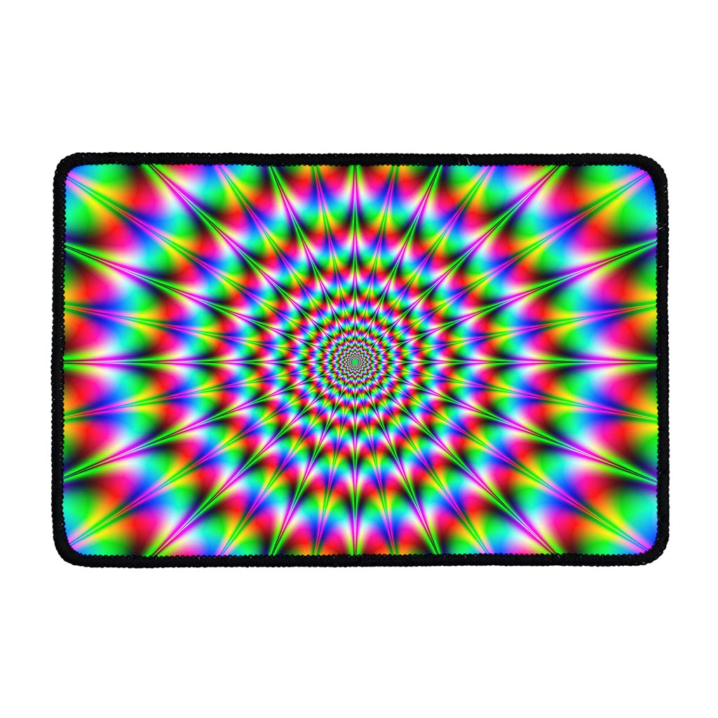 Spiky Psychedelic Optical Illusion Kitchen Mat