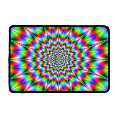 Spiky Psychedelic Optical Illusion Kitchen Mat