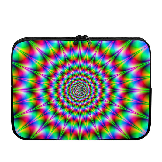 Spiky Psychedelic Optical Illusion Laptop Sleeve