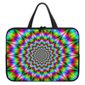 Spiky Psychedelic Optical Illusion Laptop Sleeve With Handle