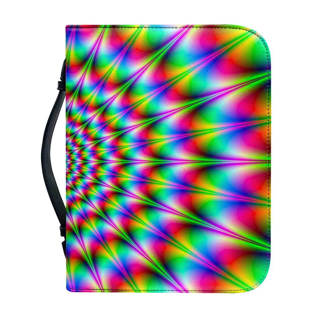 Spiky Psychedelic Optical Illusion Leather Bible Cover