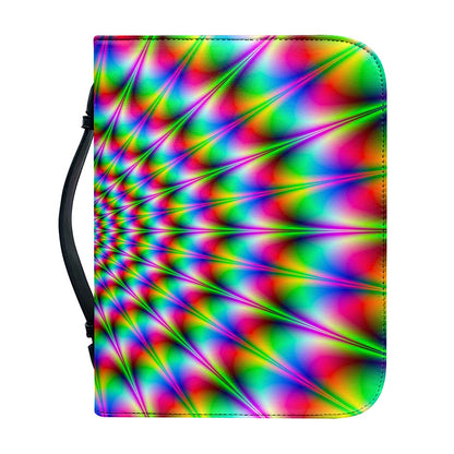Spiky Psychedelic Optical Illusion Leather Bible Cover