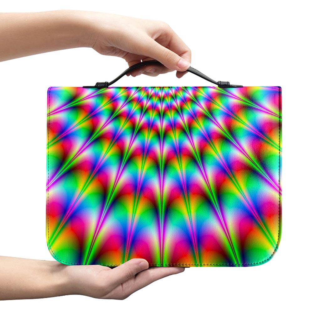 Spiky Psychedelic Optical Illusion Leather Bible Cover