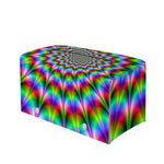 Spiky Psychedelic Optical Illusion Leather Tissue Box Cover