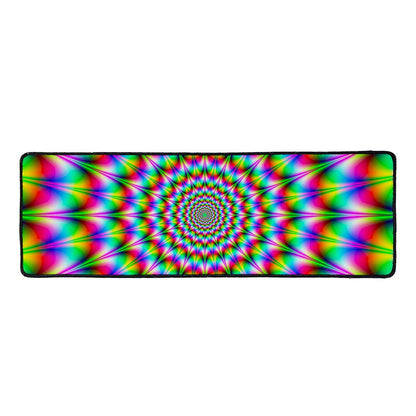 Spiky Psychedelic Optical Illusion Long Kitchen Mat