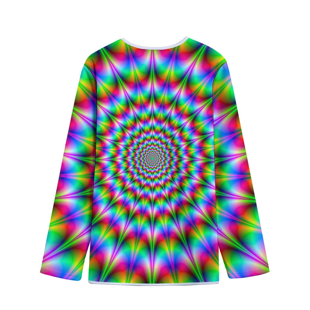 Spiky Psychedelic Optical Illusion Long Sleeve Short Coat