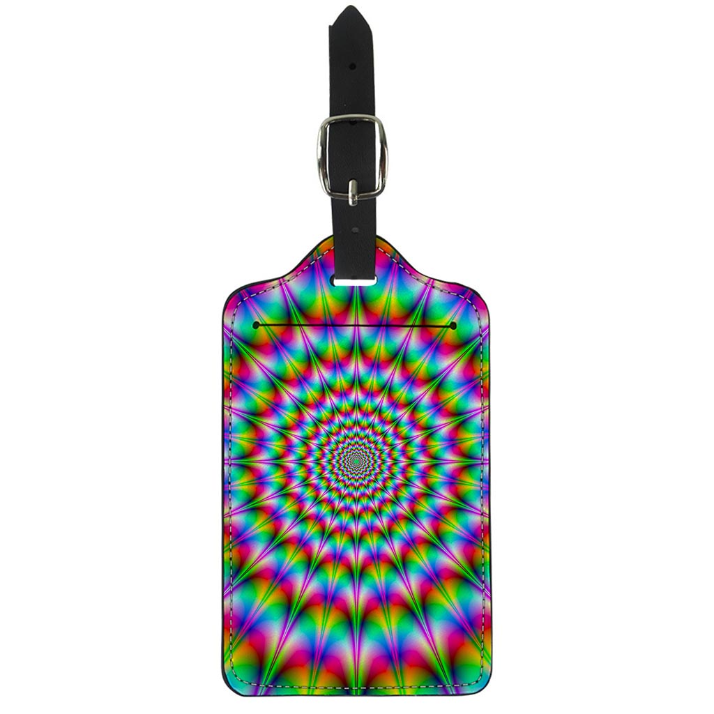 Spiky Psychedelic Optical Illusion Luggage Tag