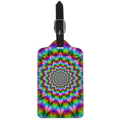 Spiky Psychedelic Optical Illusion Luggage Tag