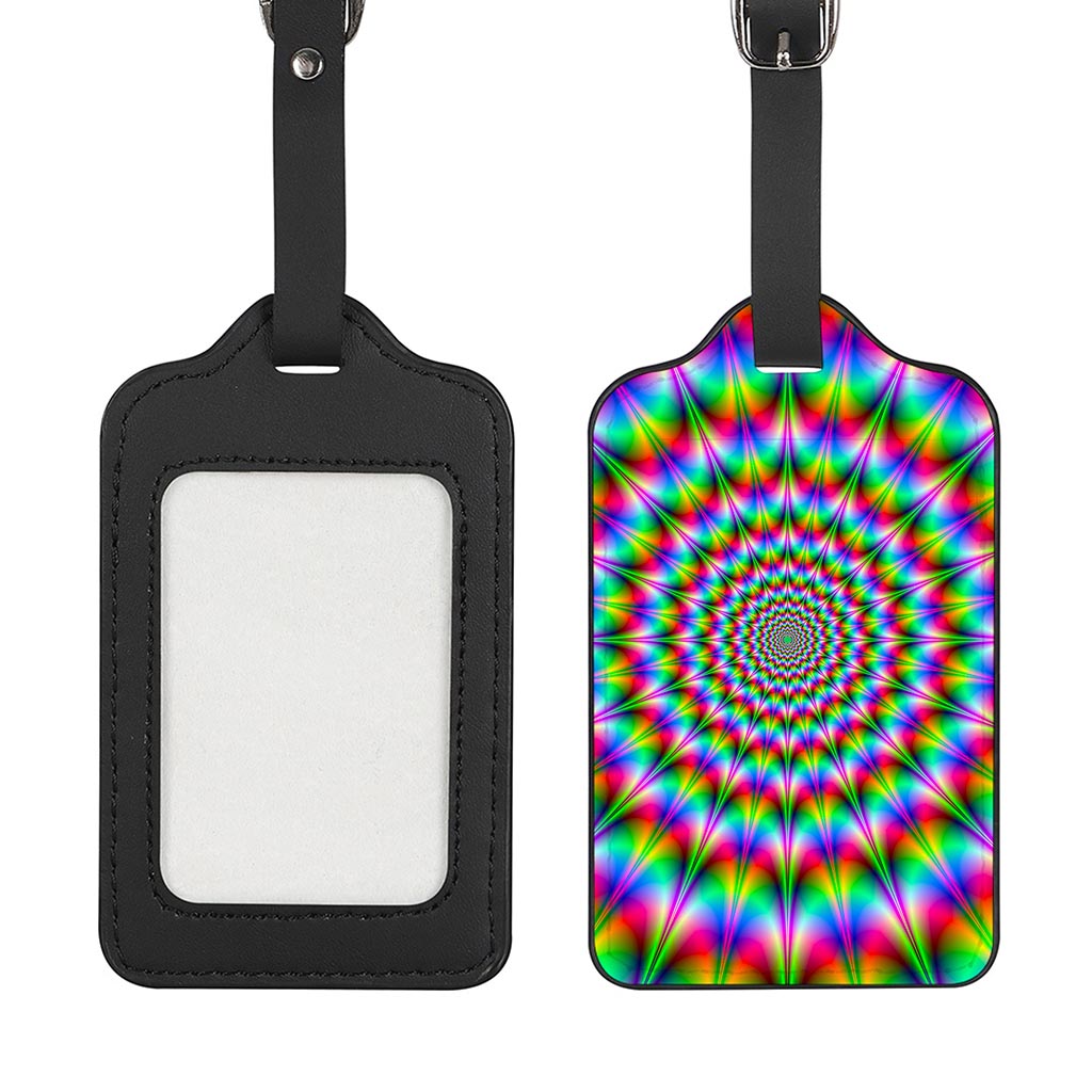Spiky Psychedelic Optical Illusion Luggage Tag