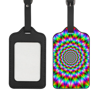 Spiky Psychedelic Optical Illusion Luggage Tag