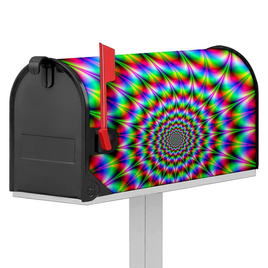 Spiky Psychedelic Optical Illusion Mailbox Cover
