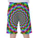 Spiky Psychedelic Optical Illusion Men's Beach Shorts