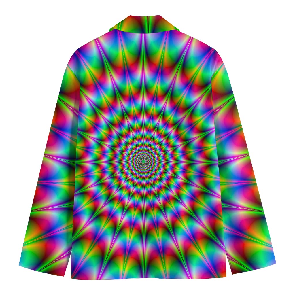 Spiky Psychedelic Optical Illusion Men's Blazer