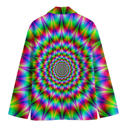 Spiky Psychedelic Optical Illusion Men's Blazer