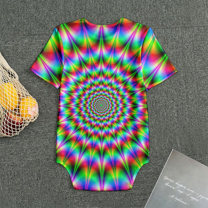 Spiky Psychedelic Optical Illusion Men's Bodysuit